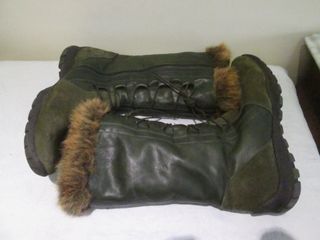 BOTAS ALTAS DE MUJER Nº 39 CON CORDONES Y PELO
