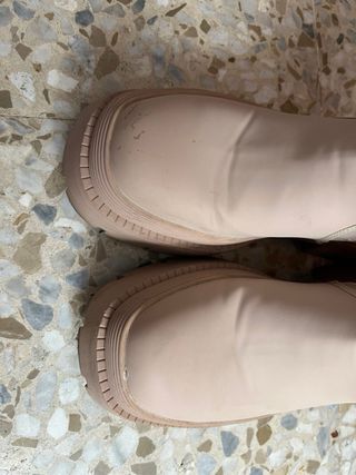 Botas altas beige/rosa