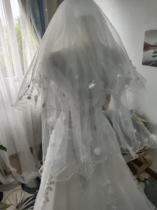 Vestido de Novia Romántico Blanco Marfil