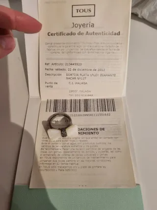 Anillo Tous Nácar y Diamantes