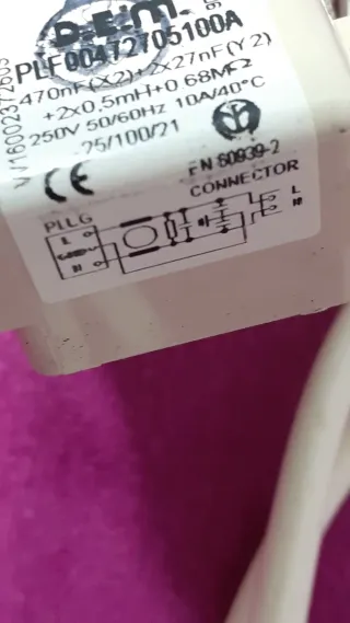 CABLE ALIMENTACIÓN LAVADORA WHIRLPOOL BIWMWG71284E