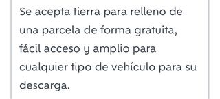 Tierra de relleno para parcela
