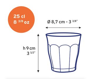 Vasos Duralex Picardie Multicolor 25cl