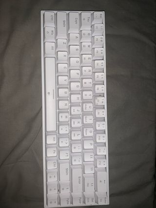 Teclado Mecánico 60% RGB Azul/Blanco