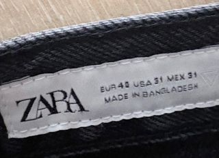 Vaqueros Zara hombre negros talla 40