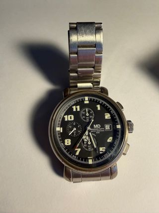 Reloj Massimo Dutti Cronógrafo Negro y Plateado