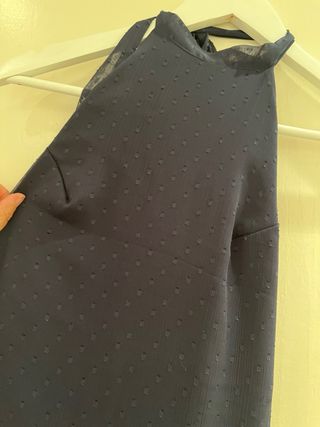 Vestido Mango azul con motas