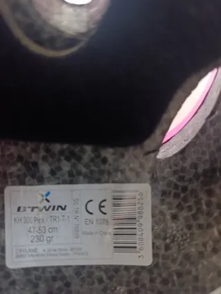 Casco BTWIN niña rosa 47-53cm