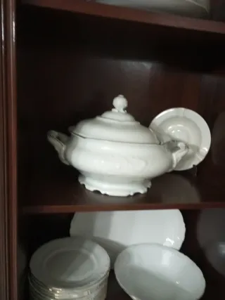 Vajilla 41 piezas porcelana dorada