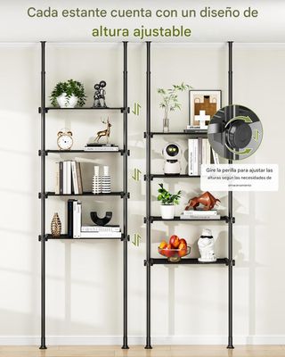 Estantería 4 baldas ajustables sin taladro