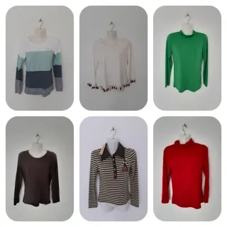 Lote 17 Camisetas Manga Larga Mujer Talla S/M
