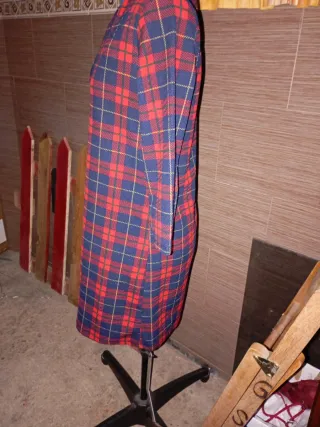 Vestido corto de punto a cuadros