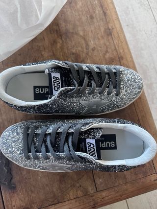 Golden Goose Sneakers Negras Glitter