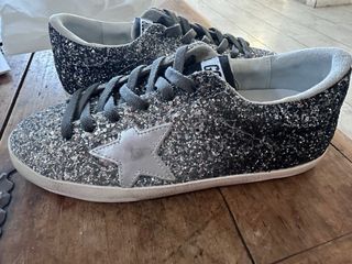 Golden Goose Sneakers Negras Glitter