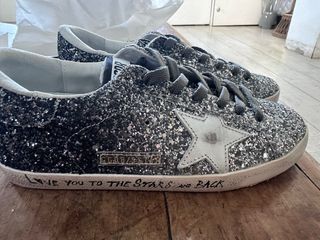 Golden Goose Sneakers Negras Glitter