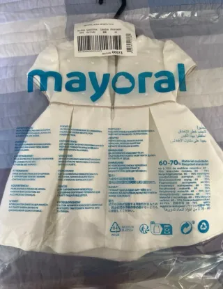 Vestido de ceremonia blanco bebé