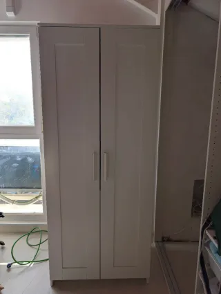 Armario blanco 2 puertas 78x50x190 cm