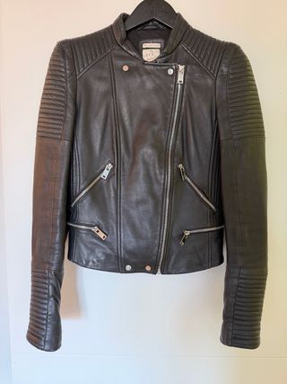 Cazadora Biker Zara TRF - 100% Piel Ovina