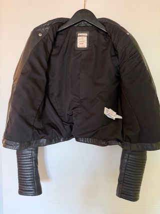 Cazadora Biker Zara TRF - 100% Piel Ovina