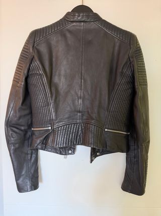 Cazadora Biker Zara TRF - 100% Piel Ovina
