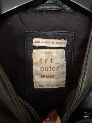 Cazadora Biker Zara TRF - 100% Piel Ovina