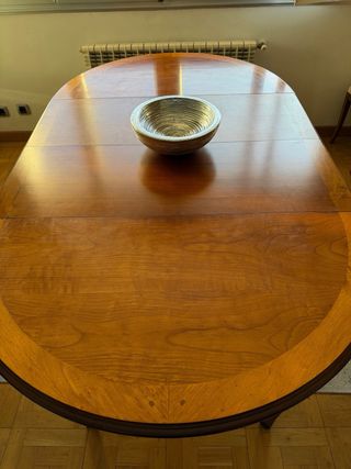 Mesa comedor madera cerezo redonda