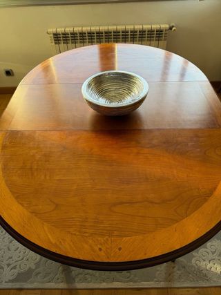 Mesa comedor madera cerezo redonda