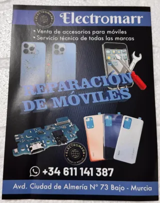 Venta y reparación de móviles y repuestos.