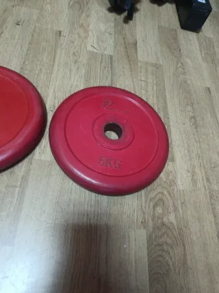 Discos de caucho 5kg para barra 30mm