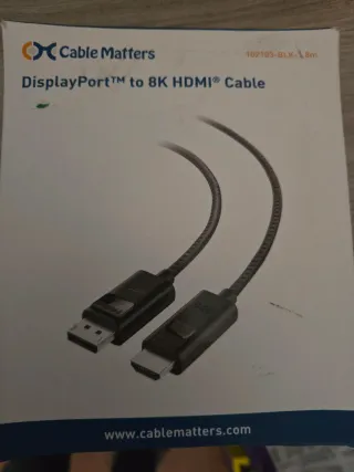 Cable DisplayPort a HDMI 8K 1.8m