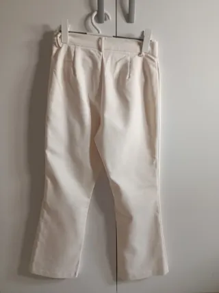 Pantalón Stradivarius Blanco Talla S