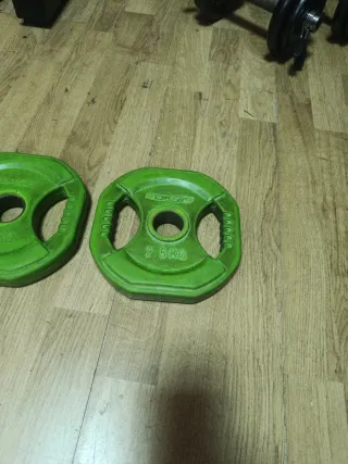 Discos de Caucho 2.5kg para Barra 30mm