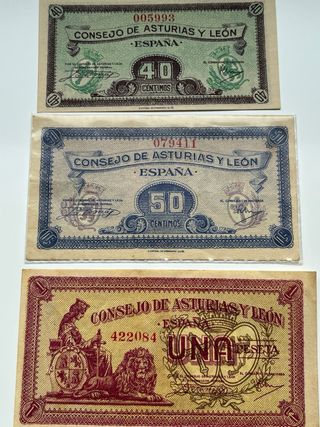 RARA Serie billetes Consejo Asturias y León