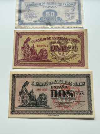 RARA Serie billetes Consejo Asturias y León