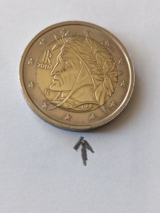 Moneta 2 Euro 2004 Errore di Conio