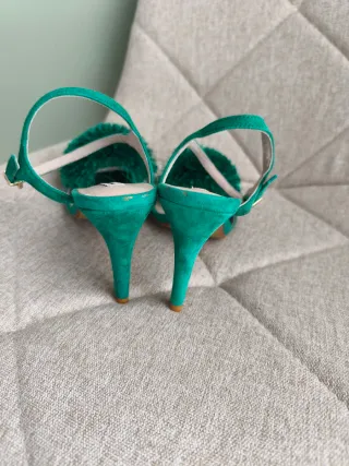 Sandalias verdes Cortefiel talla 37