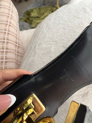 Tacchi Saint Laurent Paris Nero/Oro