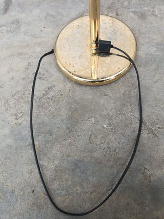 Lámpara de pie vintage dorada giratoria