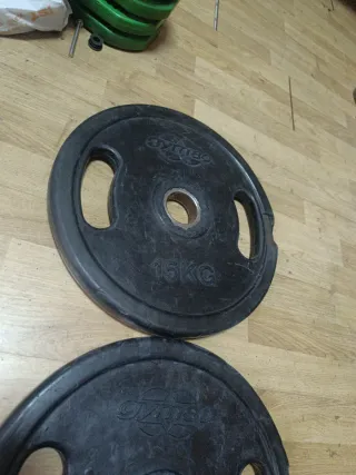 Discos de pesa 15kg olímpicos