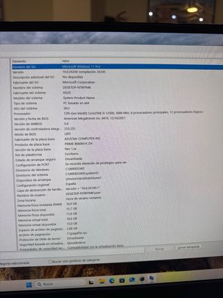 PC torre de Sobremesa Intel i5-12500 16GB RAM DDR4