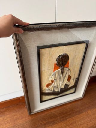 Cuadro vintage azulejos P.Carrasco 1973