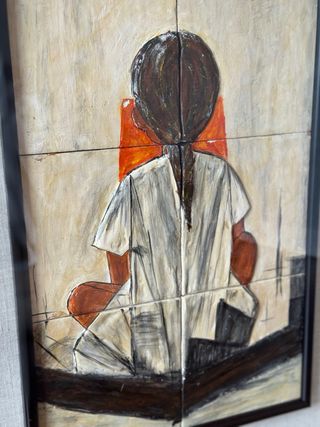 Cuadro vintage azulejos P.Carrasco 1973