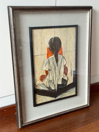 Cuadro vintage azulejos P.Carrasco 1973