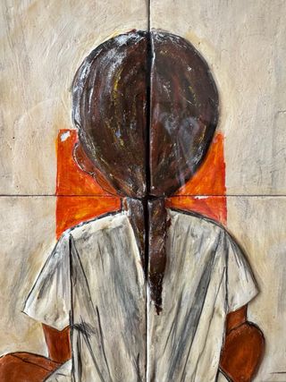 Cuadro vintage azulejos P.Carrasco 1973