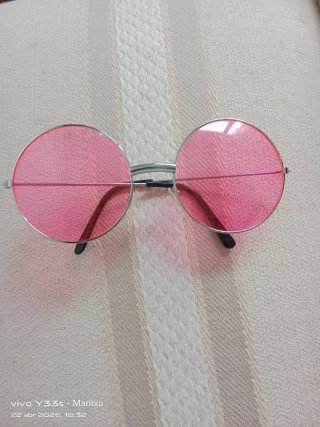 Gafas de sol redondas rosas