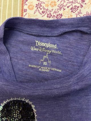 Camiseta Mickey Mouse lentejuelas morada