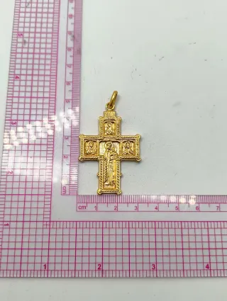 Cruz Oro 18kt Tallas Religiosas ambas caras