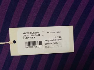 Abito Martino rigato viola/blu taglia S