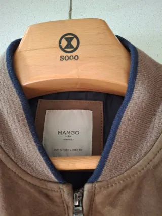Cazadora Ante Mango Marrón