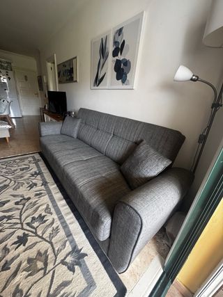 Sofá cama 3 plazas gris